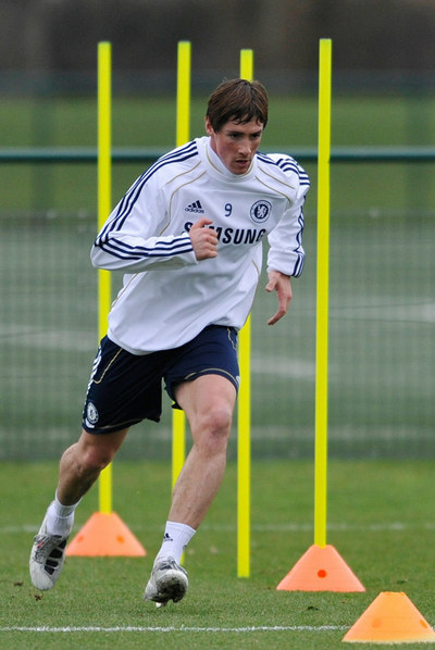 Torres, entrenándose ayer.