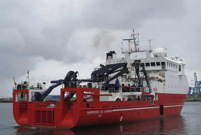 El buque científico  Sarmiento de Gamboa  salió del puerto de Las Palmas el 27 de enero para iniciar la campaña oceanográfica atlántica.