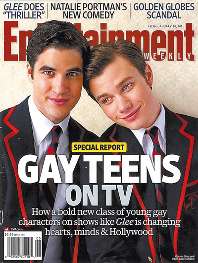  La reciente portada de  Entertainment Weekly  sobre los gais adolescentes en la televisión. 