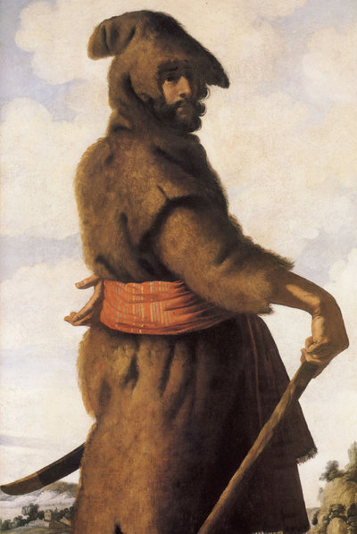 Reproducción de  Aser VIIII,  de Francisco de Zurbarán.