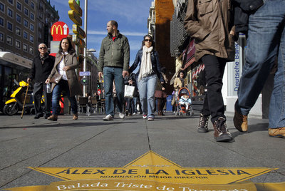 Las estrellas del cine español convierten la Gran Vía en un Paseo de la Fama