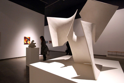 Obra del Equipo 57, ayer en la exposición  Arte normativo,  que se exhibe en el Centre del Carme.