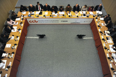 Un momento de la reunión del Consejo de Cooperación Bibliotecaria celebrada ayer en Vitoria.