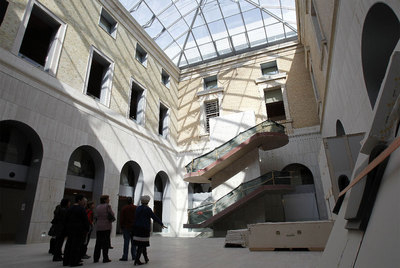 Una de las visitas guiadas a las obras de remodelación del Museo Arqueológico.