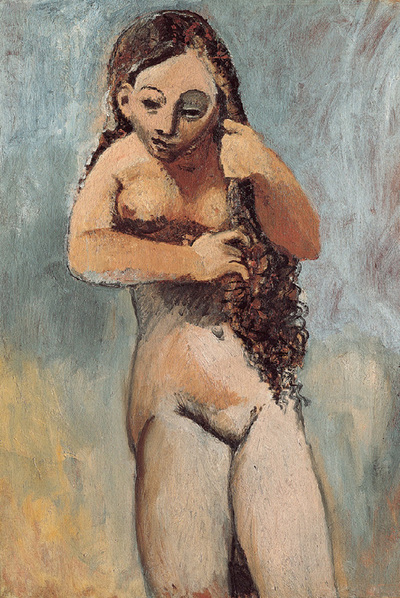 Mujer desnuda peinándose  (1906). 