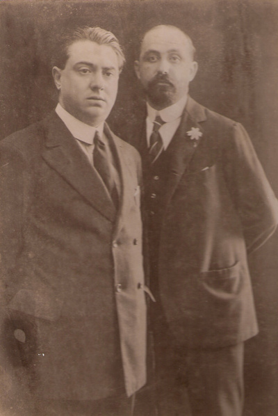 Pedro García Morales y Juan Ramón Jiménez, en una foto del libro  Arte menor. 