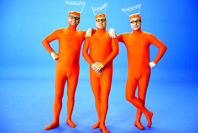 De izquierda a derecha, Carles Sans, Joan Gràcia y Paco Mir, más conocidos como Tricicle, en la obra  Garrick .