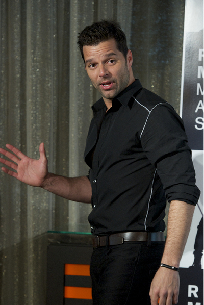 Ricky Martin, ayer en Madrid.