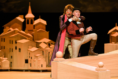 Una escena de  Un bobo hace ciento  por la Compañía Nacional de Teatro Clásico.
