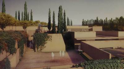 Recreación por ordenador del proyecto  Puerta nueva , de Álvaro Siza y Juan Domingo Santos, que ha ganado el concurso internacional de ideas y se construirá en la Alhambra.