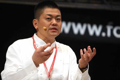 El cocinero japonés Yoshihiro Narisawa, ayer en el Fórum Gastronómico de Girona.