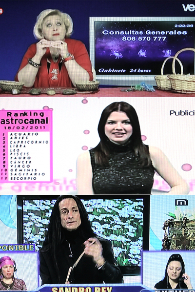 Imágenes de varios programas sobre esoterismo y paraciencias de varios canales.