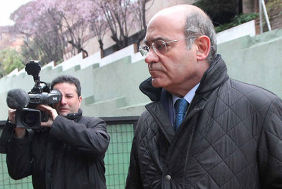 Gerardo Díaz Ferrán, ayer, a la llegada al Juzgado de lo Mercantil 12 de Madrid.