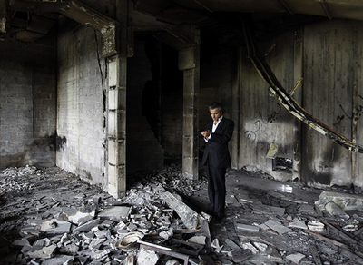 El filósofo francés Bernard Henri- Lévy, esta semana en Libia