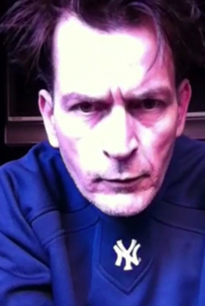 Charlie Sheen, en el  videoblog. 