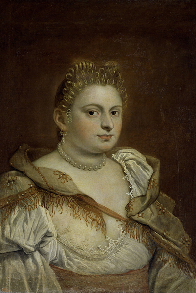  Dama veneciana,  supuesto autorretrato de Marietta Robusti, La Tintoretta (Venecia, 1554-1590).