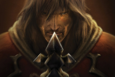 Un boceto del diseño final del videojuego  Castlevania: lords of shadow. 