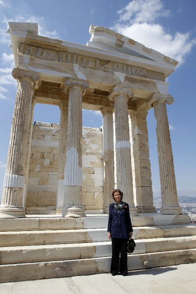 La reina, en la Acrópolis