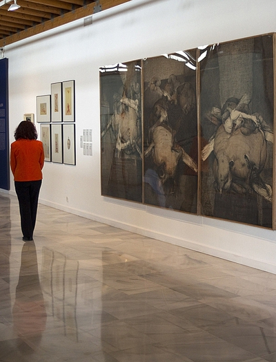 Un aspecto de la muestra dedicada a la vanguardia plástica malagueña.