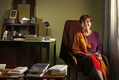 Maruja Torres en su casa de Barcelona.