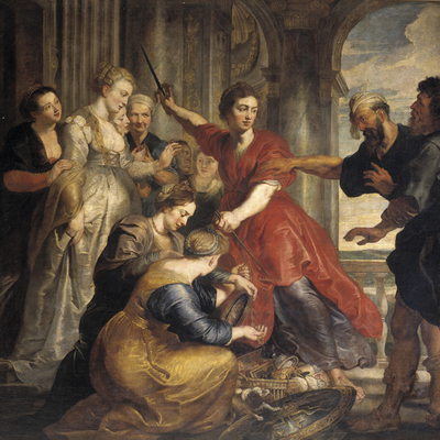  Aquiles descubierto por Ulises y Diomedes  (1617-1618), de Pedro Pablo Rubens (y taller), en el Museo del Prado.