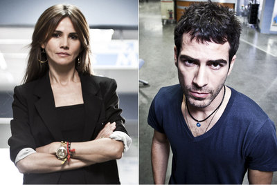 Goya Toledo, en el papel de la doctora Charo Ríos, y Alejandro Tous como el doctor León Robles, en  Mentes en shock.  