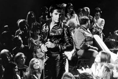 Elvis Presley en el programa  Elvis Presley 68 Comeback Special, en 1968 .