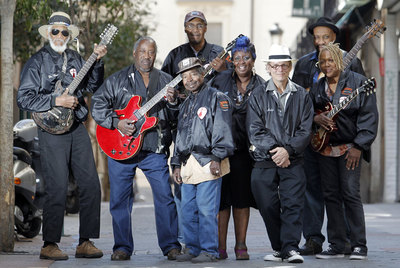 Los actuales integrantes de la banda de Music Maker Relief Foundation.