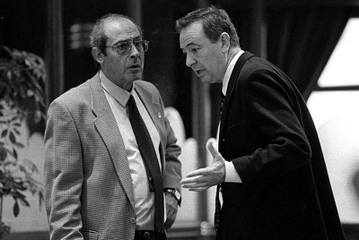 Miguel Planchuelo (izquierda) y Julián Sancristóbal, en 1998.