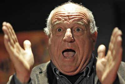 El cómico italiano Leo Bassi, ayer durante la presentación en Ourense de su espectáculo  Utopía .