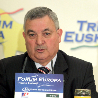 Miguel Buen, durante su intervención ayer en Bilbao en el Fórum Europa-Tribuna Euskadi.