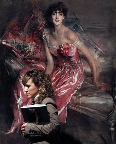 La mujer de rosa,  de Giovanni Boldini, ayer en el Centro del Carmen de Valencia.