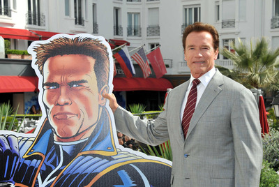 Arnold Schwarzenegger durante la presentación de  The Governator. 
