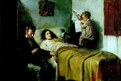 El lienzo  Ciencia y caridad,  de Pablo Picasso.