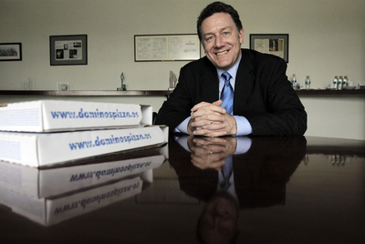 Patrick Doyle, presidente ejecutivo de Domino's Pizza, en Madrid. El año 2010 ha sido el mejor en la historia de la empresa estadounidense.