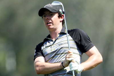 McIlroy, tras el segundo golpe en el primer hoyo de ayer, que acabó en  bogey. 