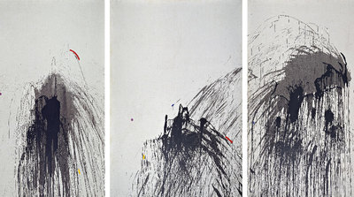  Fuegos artificiales,  de 1971, es uno de los trabajos del artista más atípicos de la exposición de Londres.