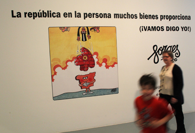 Exposición de Forges en el centro Portalea de Eibar con motivo del 80º aniversario de la proclamación de la II República.