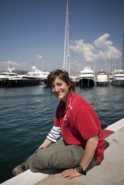 Anna Corbella, ayer en el puerto de Barcelona.