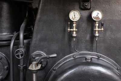 Detalle de un motor de la nave de motores ubicada en Pacífico.