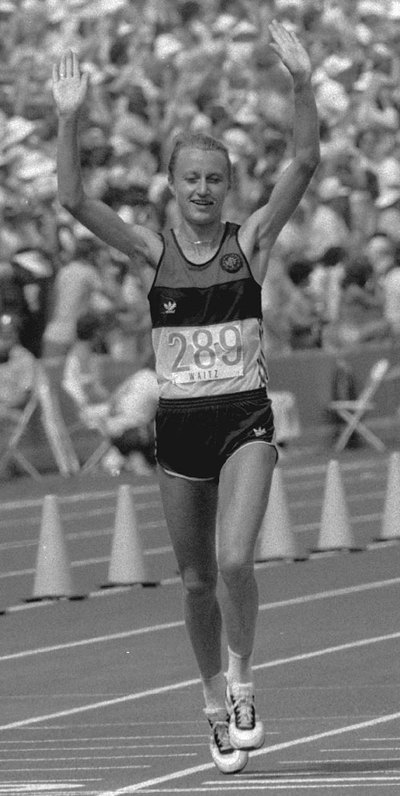 Grete Waitz en 1983.