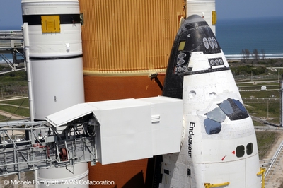 El transbordador  Endeavour  esta siendo preparado para el despegue previsto para el próximo 29 de abril.