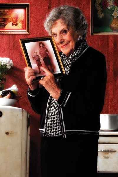 María Isbert, en el rodaje de  Mortadelo y Filemón  en 2003.