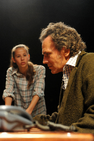 Los actores Irene Escolar y José Coronado, en  Oleanna .