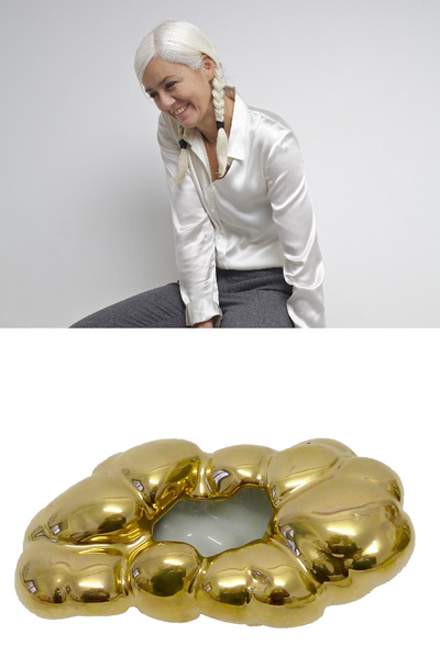 Marre Moerel.  Abajo,  Hígado gold dish. 