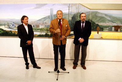 El Museo de Bellas Artes recibe la obra de Lazkano sobre Bilbao