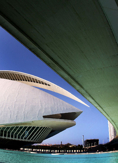 El Palau de les Arts, en la Ciudad de las Artes y las Ciencias de Valencia.
