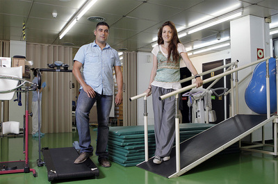 Diego Velázquez y Cristina Osorio, afectados por la esclerosis múltiple.