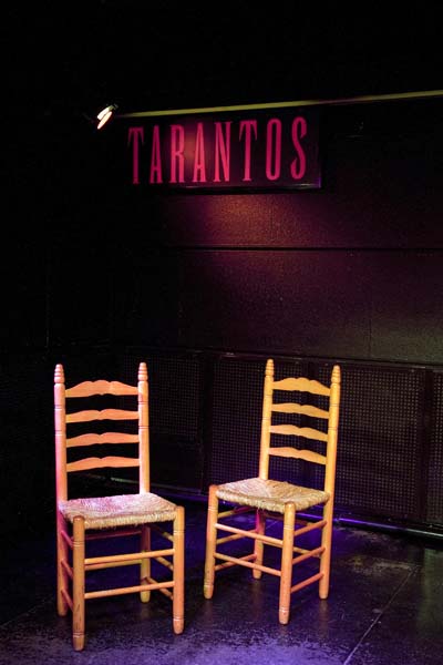 Escenari del local Tarantos, un dels noms mítics de la iconograffía flamenca a Barcelona.