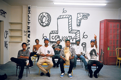  Parte del colectivo Odd Future, en pose asamblearia 
